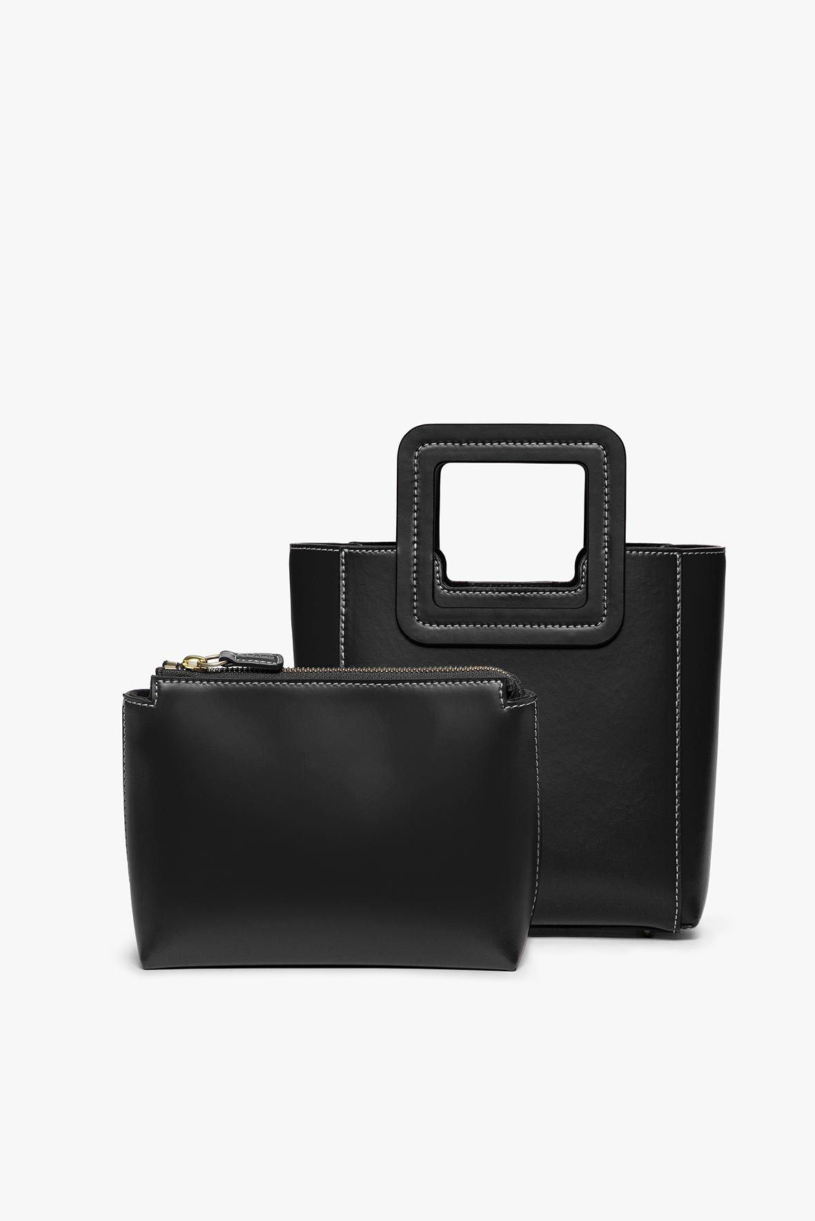 STAUD MINI SHIRLEY LEATHER BAG | BLACK - 3