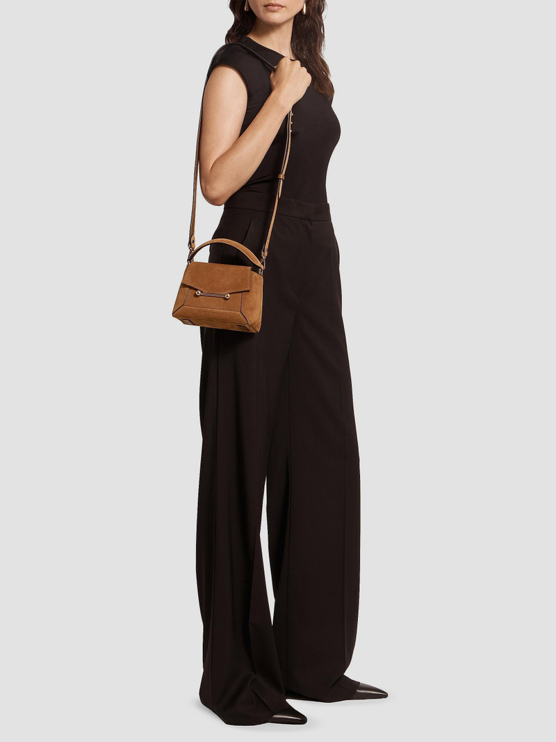 Women's Mosaic Nano Suede Top Handle Bag - Tan 4