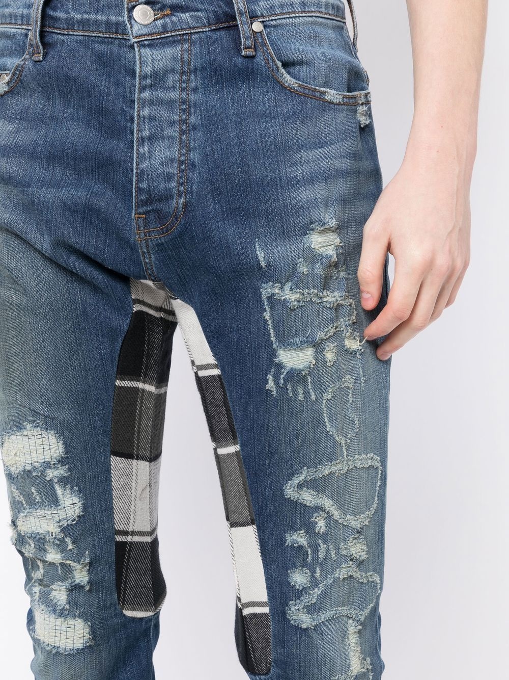 distressed skinny jeans - 5