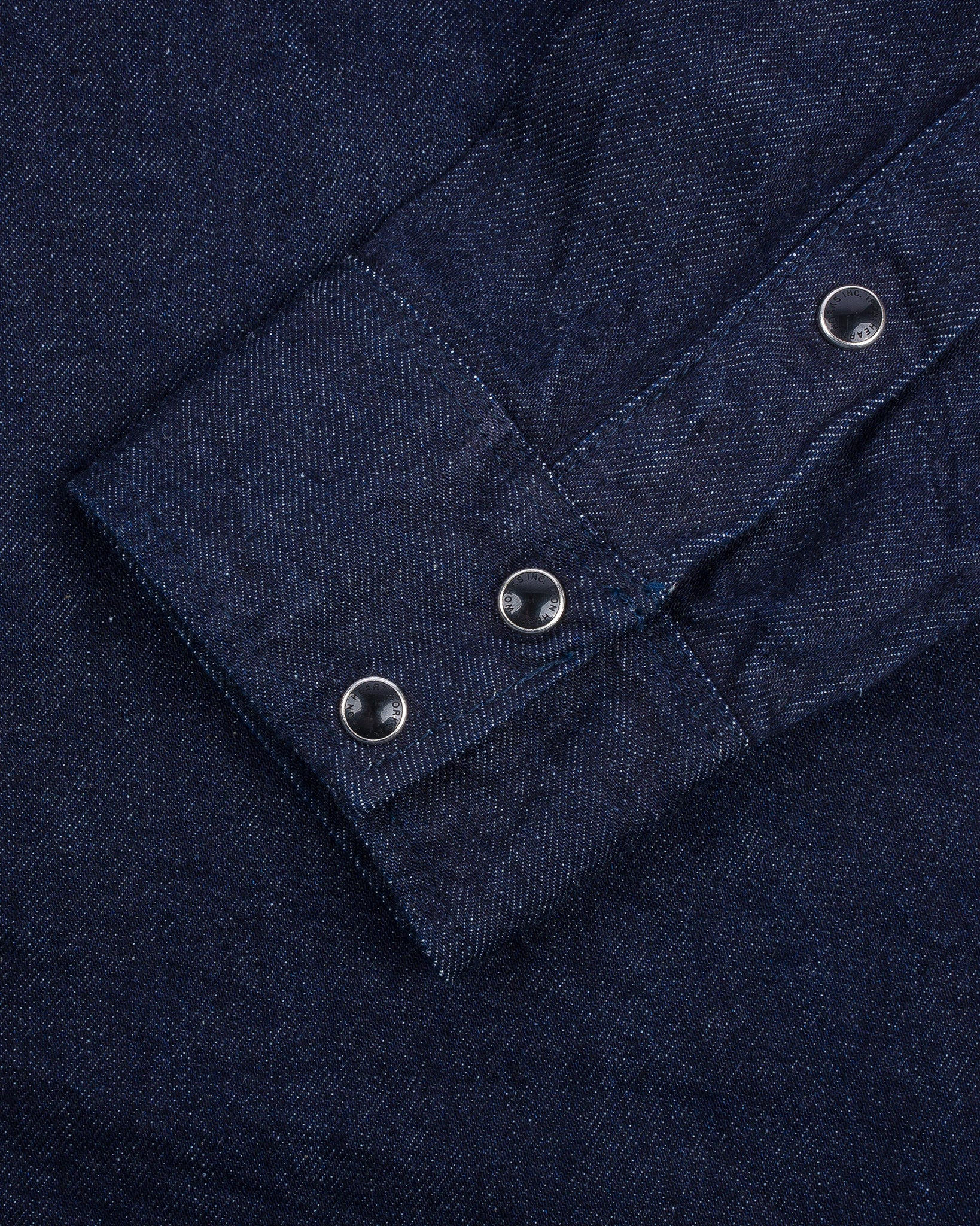 IHSH-33-T 12oz Selvedge Denim Western Shirt With Tonal Stitching - Indigo - 16