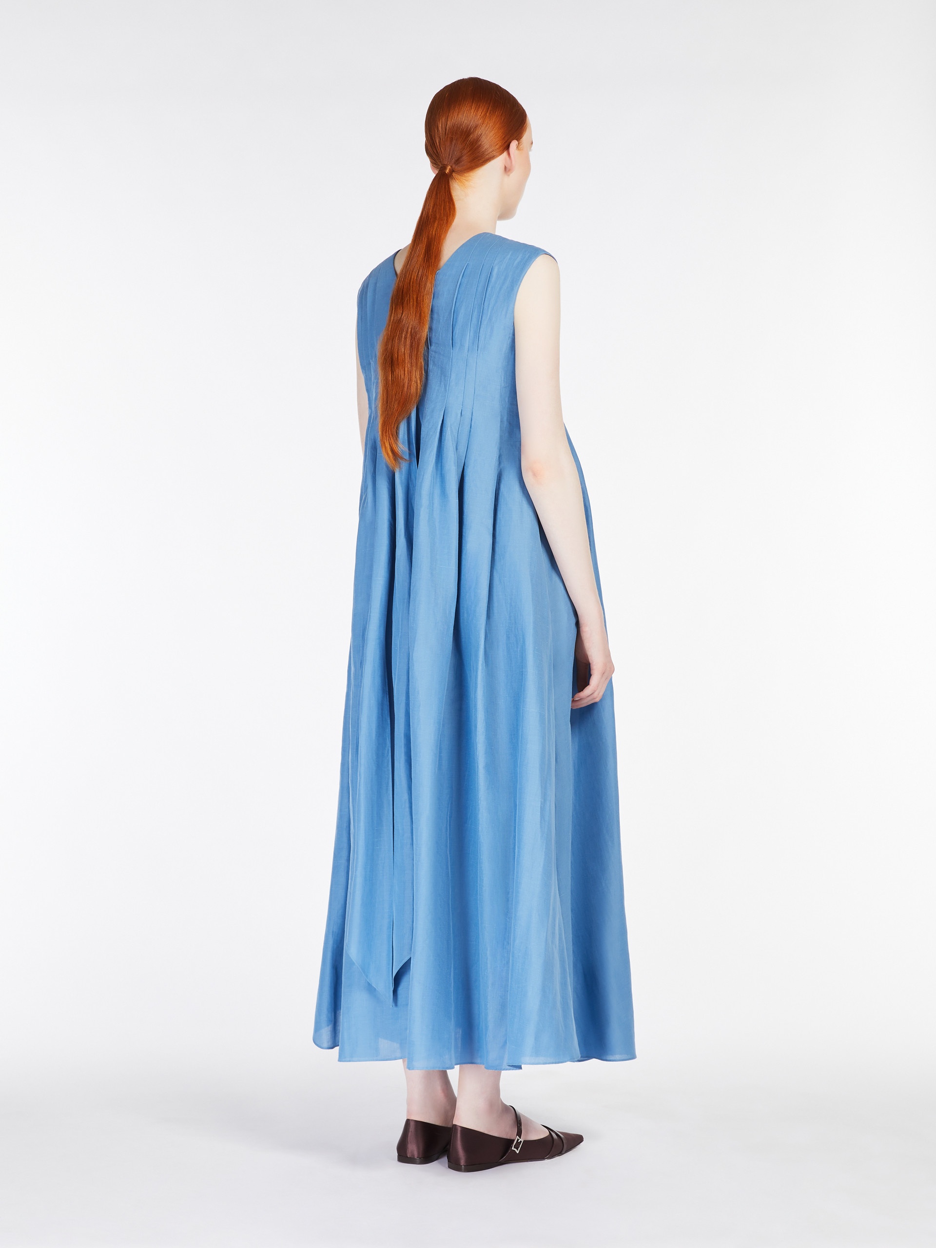 PIEGA Pleated cotton and ramie dress - 4