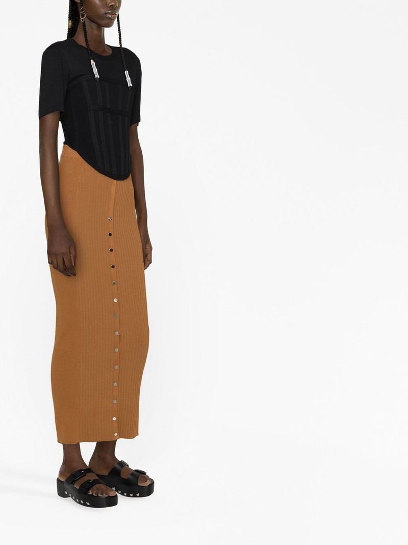 ribbed cotton-blend midi skirt 3