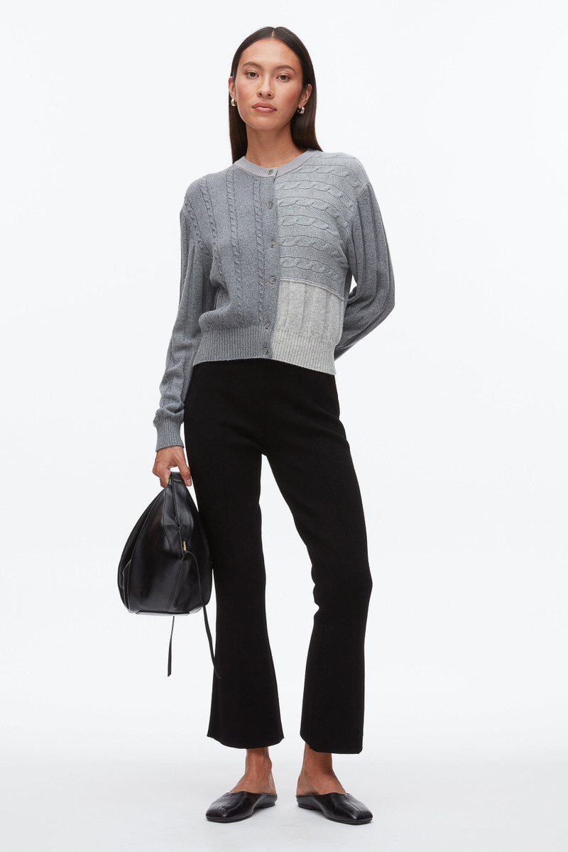 Mix Cable Crew Neck Cardigan 1