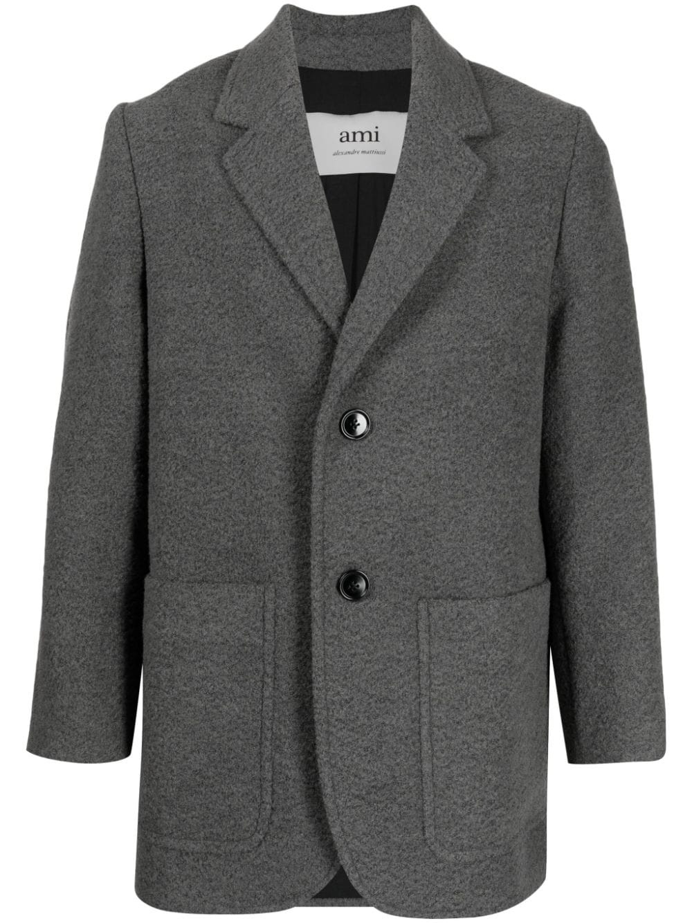 felted virgin wool-blend coat - 1