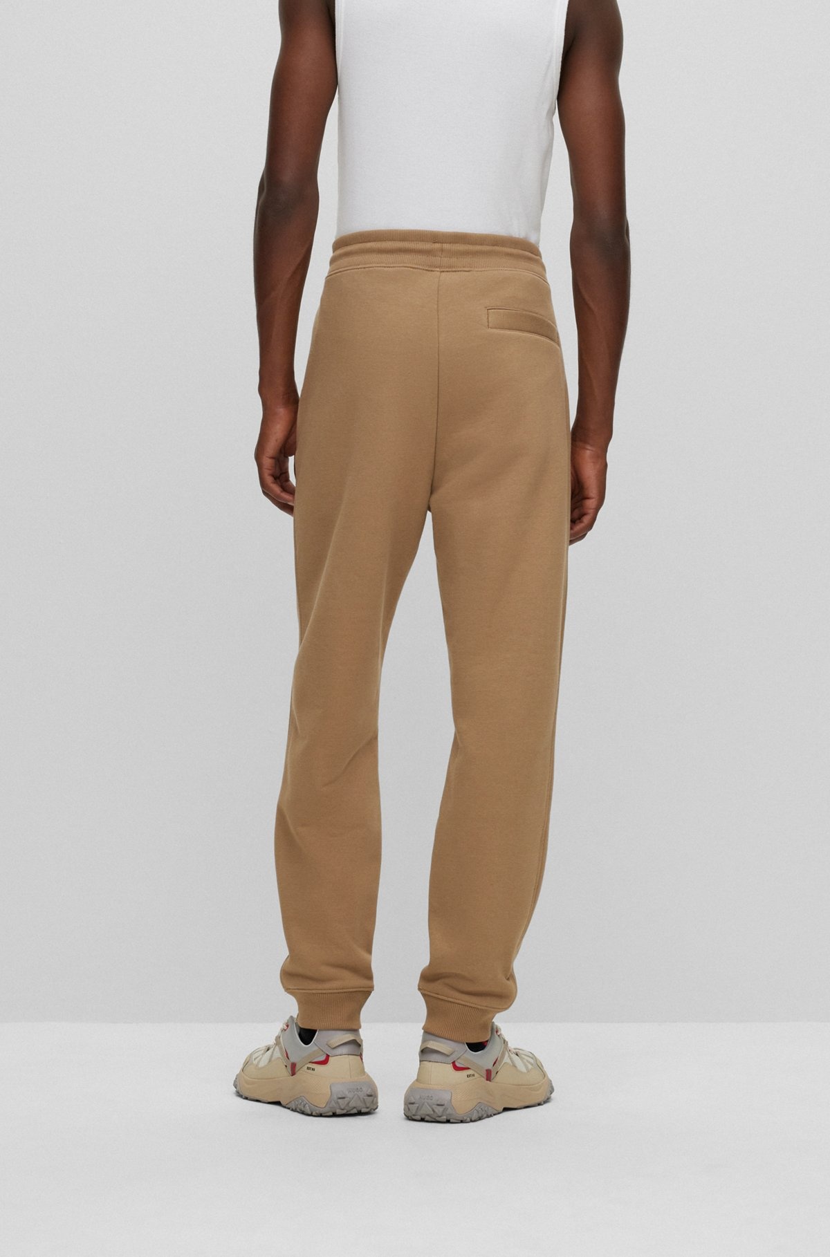 MONOGRAM-PRINT TRACKSUIT BOTTOMS WITH STRIPED TAPE - 5