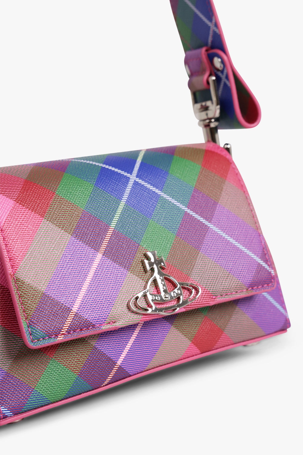 HAZEL PRINT SMALL HANDBAG | CANDY TARTAN - 4