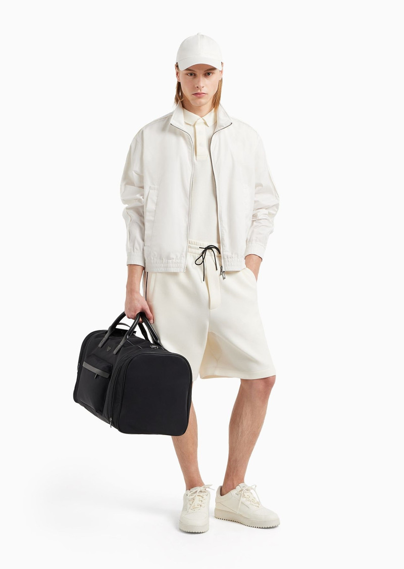 EMPORIO ARMANI Full-zip blouson in light nylon with logo tape outlook