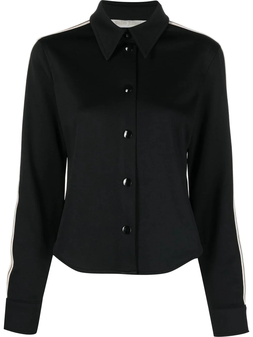 stripe-detail slim shirt - 1