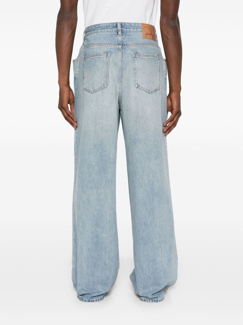 adjustable-waist straight-leg jeans 4