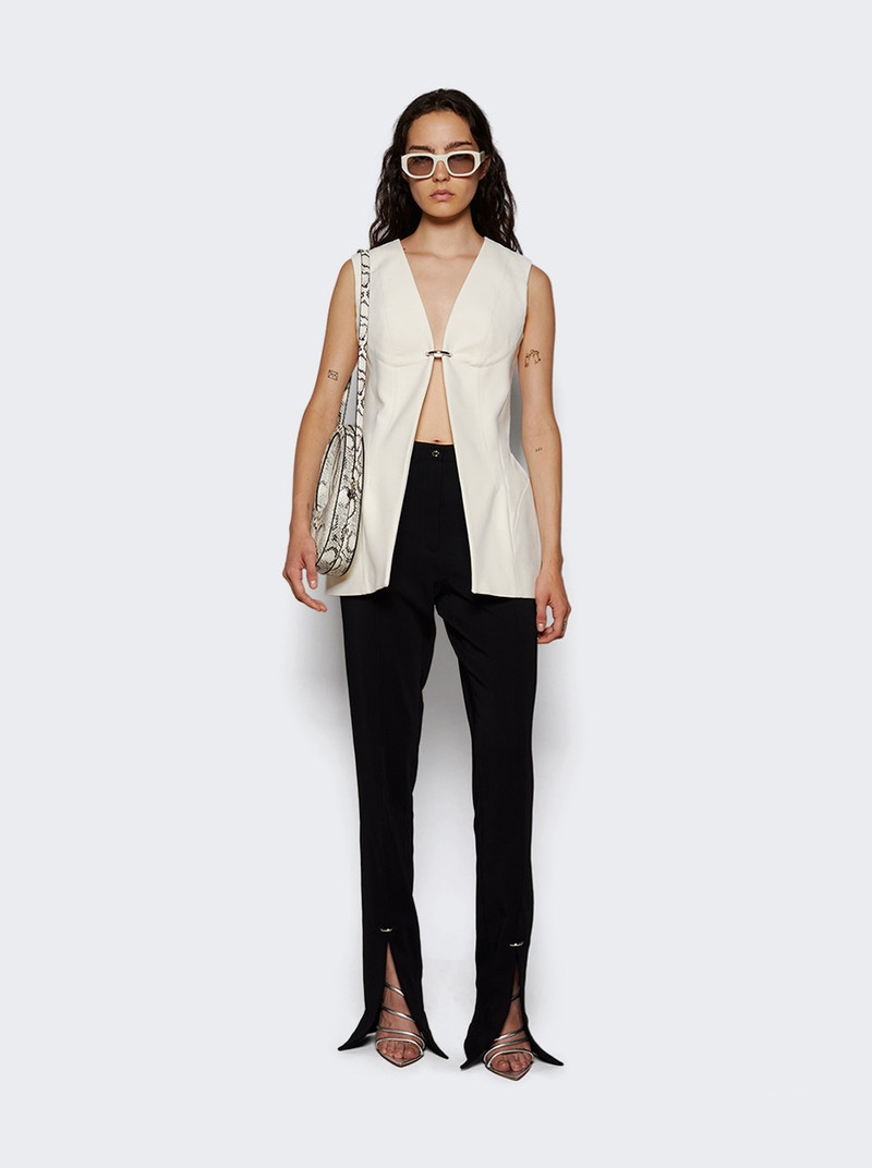 MUGLER Corseted Pierced Vest Off-white outlook