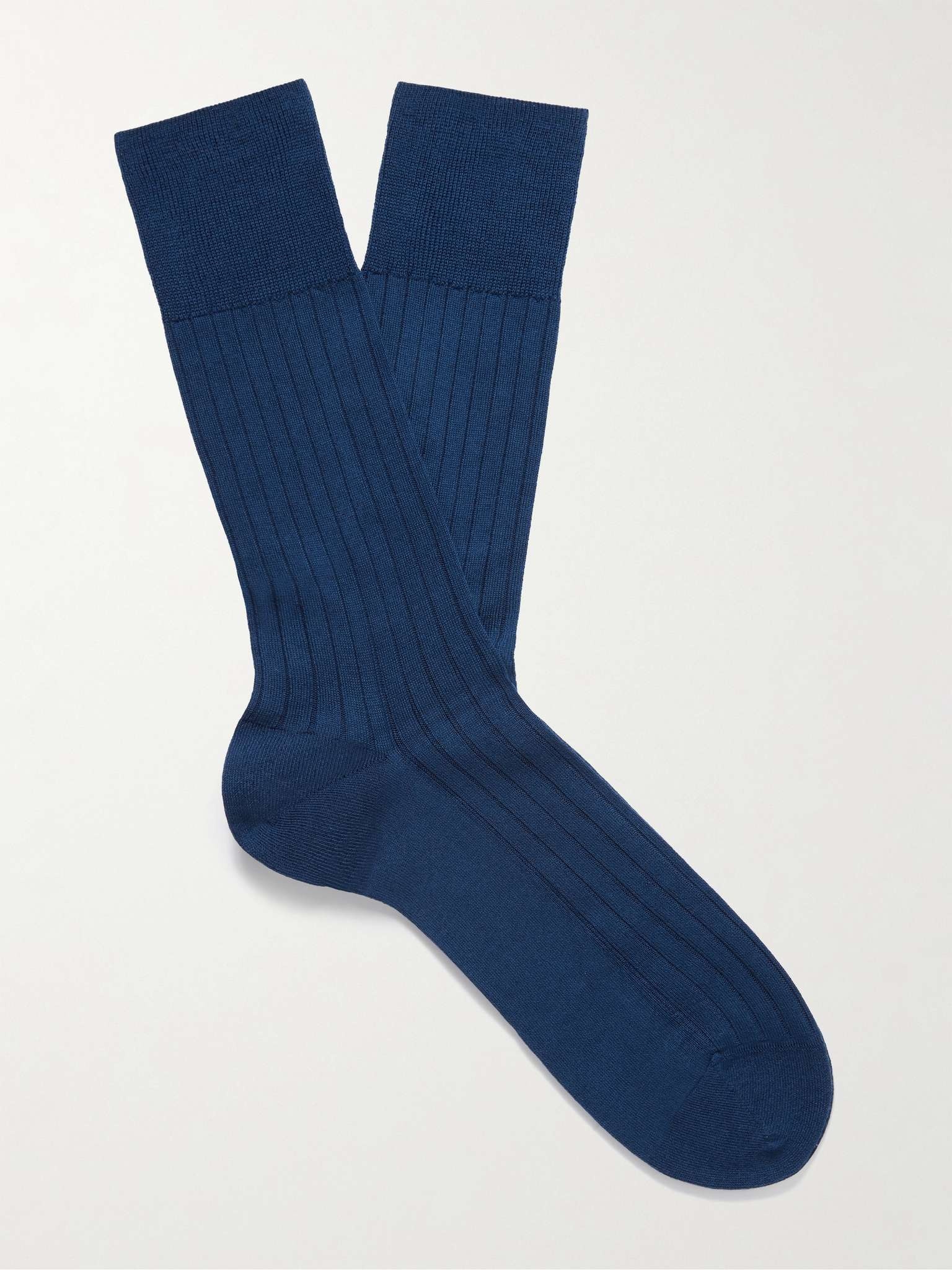 No 2 Ribbed Cashmere-Blend Socks - 1