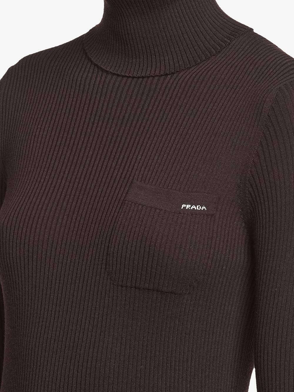 ribbed turtleneck top - 5