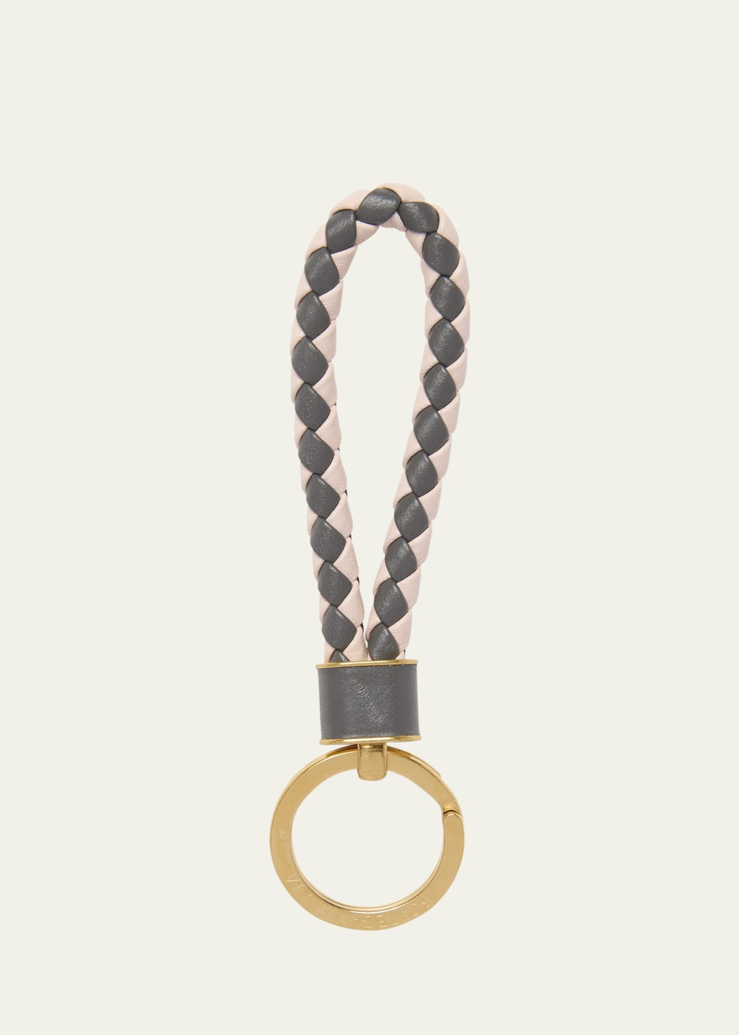 Intrecciato Leather Keyring - 1