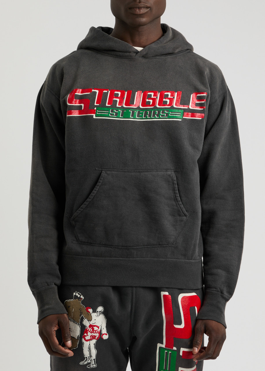Denim Tears Struggle printed hooded cotton sweatshirt - 2