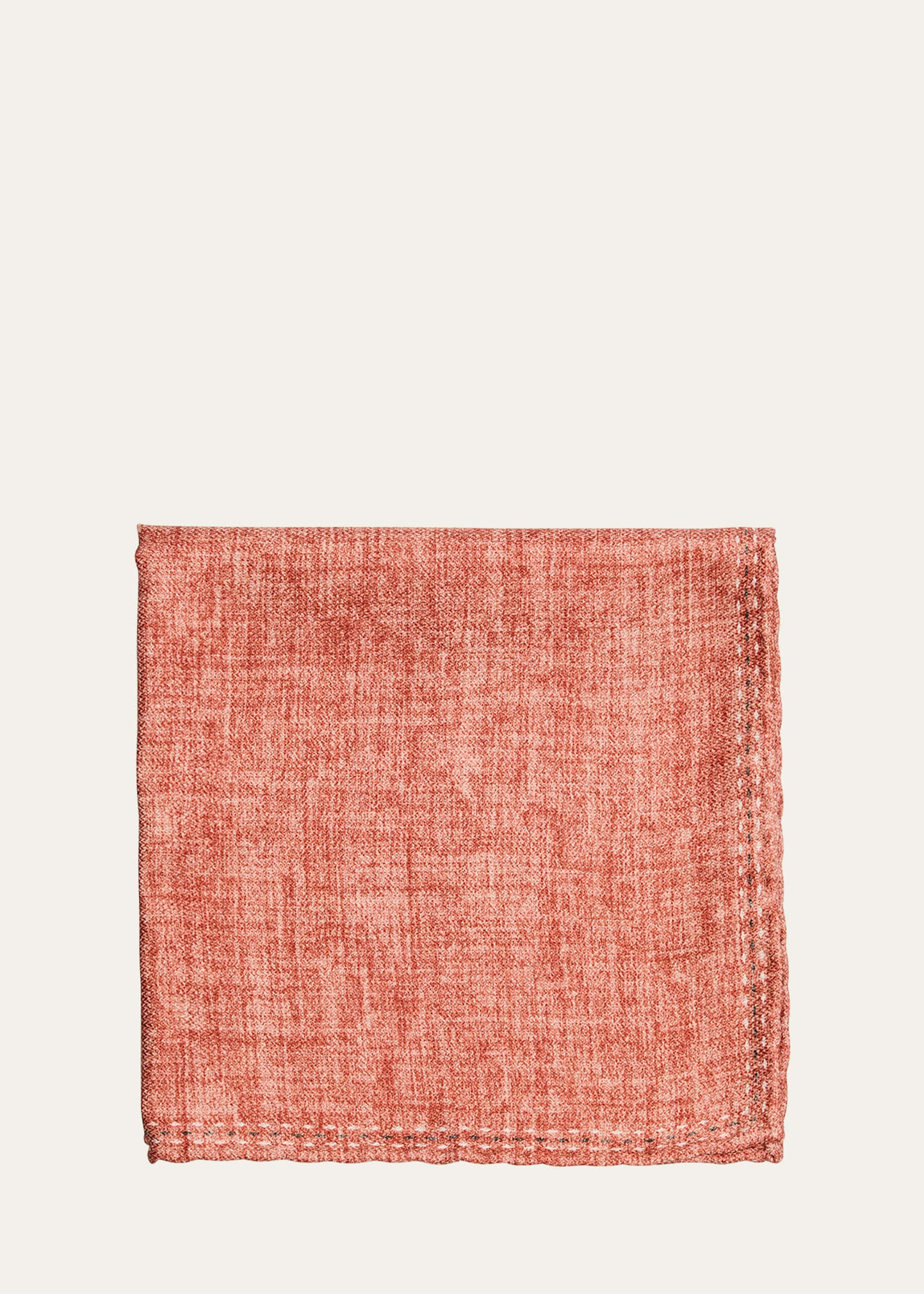 Men's Solid Silk Pocket Square - 1