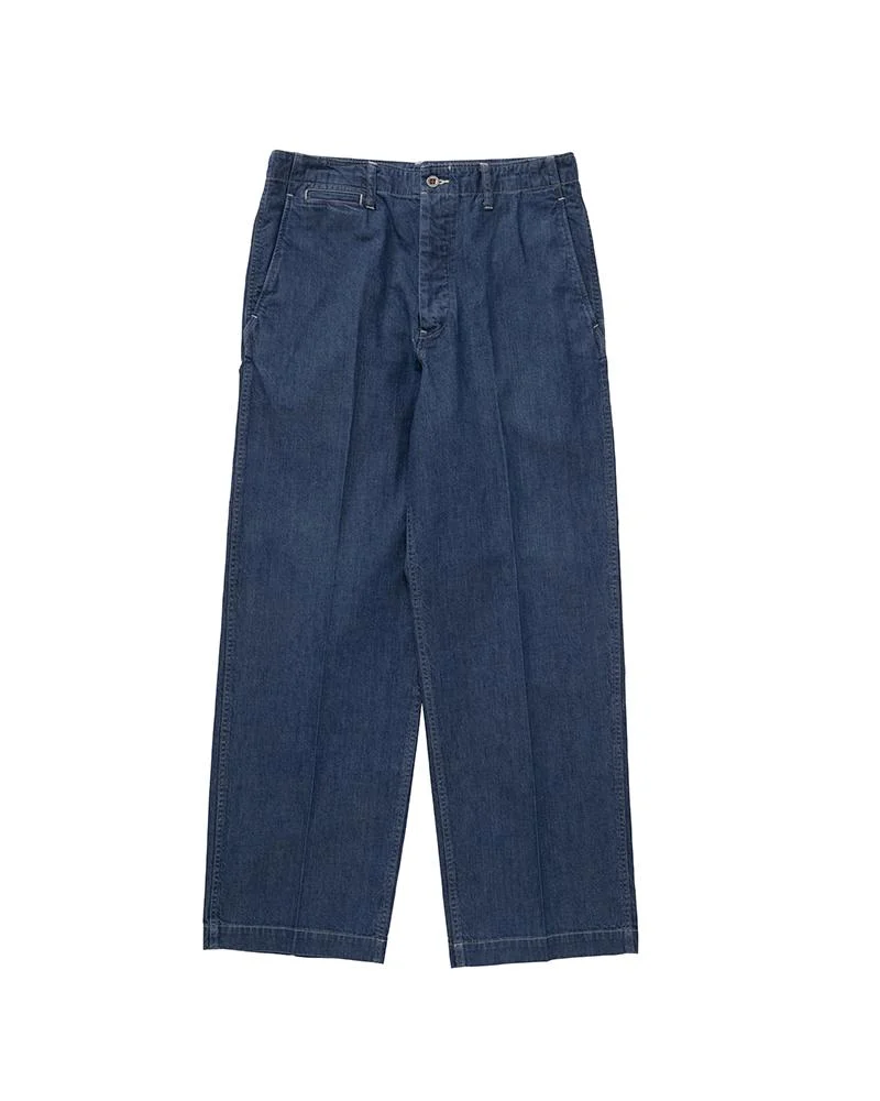 SS BROADER PANTS DMGD LT.INDIGO - 1