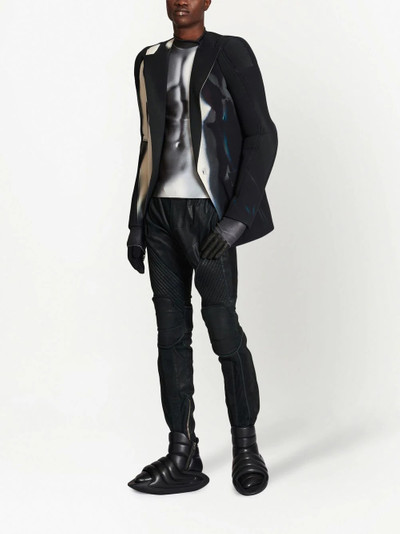 Balmain graphic body print blazer outlook