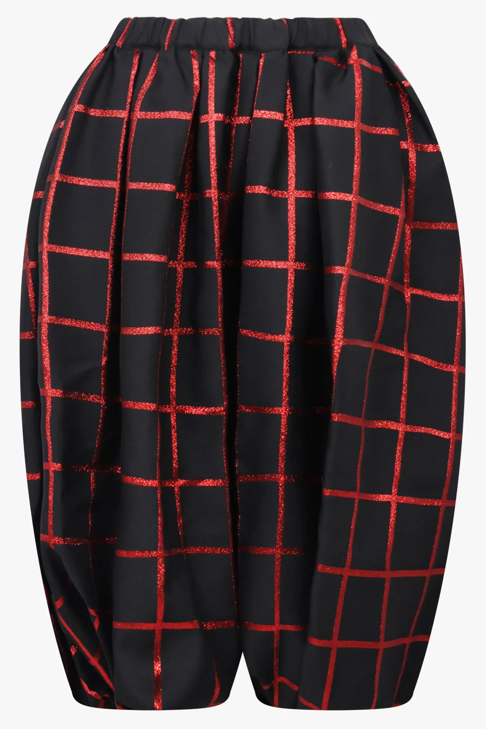 CHECK DROP CROTCH PANT | BLACK/RED - 1