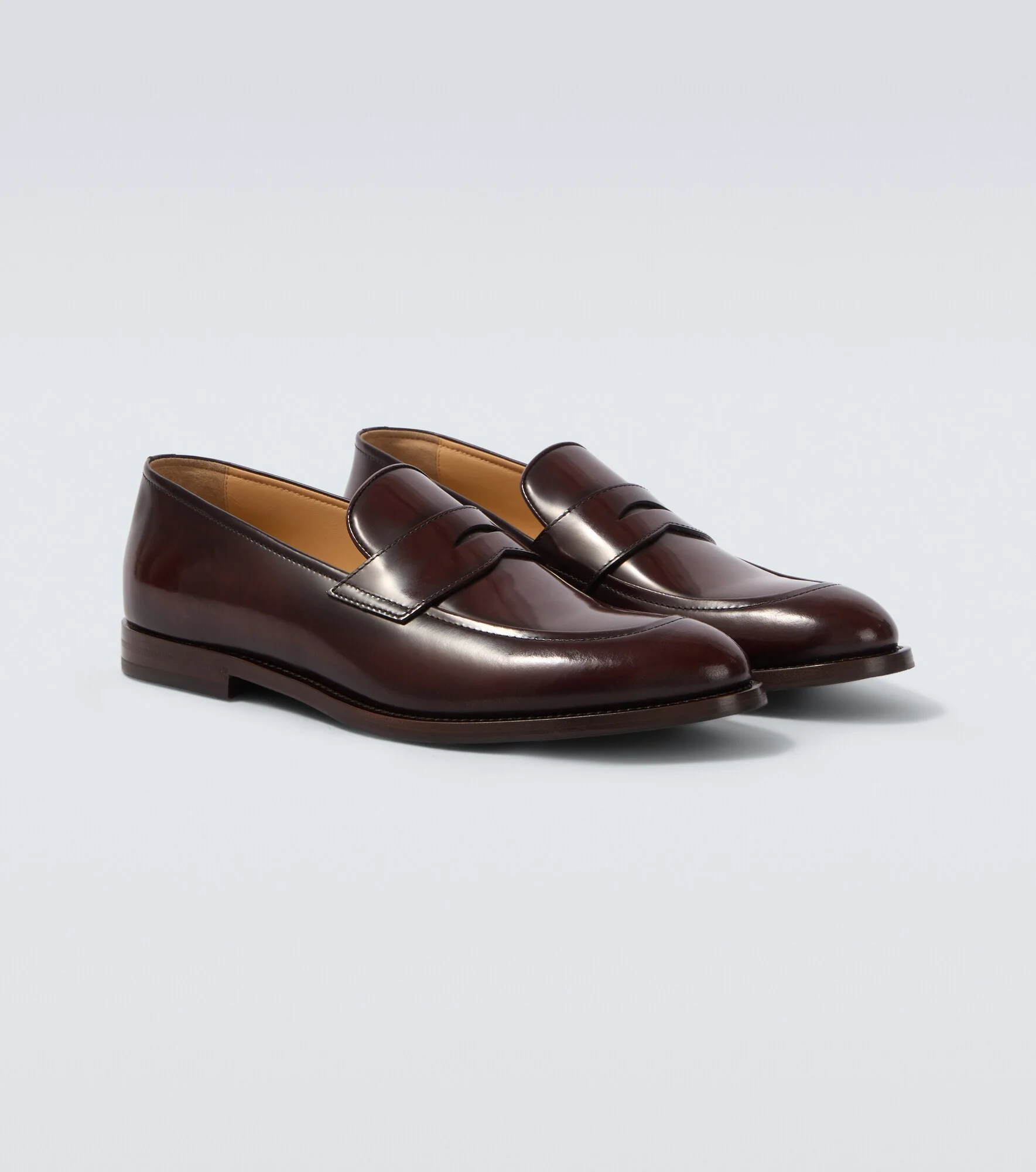 Leather penny loafers - 1