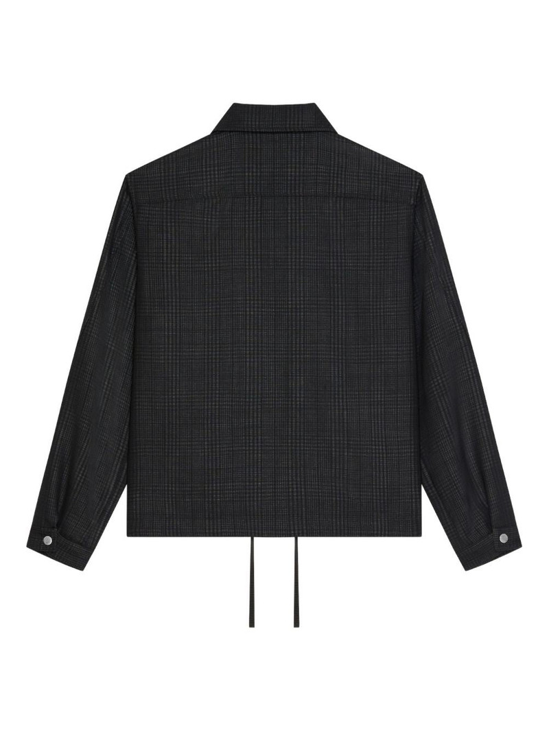 Givenchy SILVER-TONE-HARDWARE CHECKED JACKET outlook