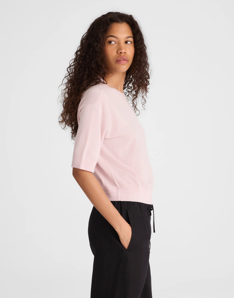 Relaxed Sweater Tee in 100% Cashmere 4