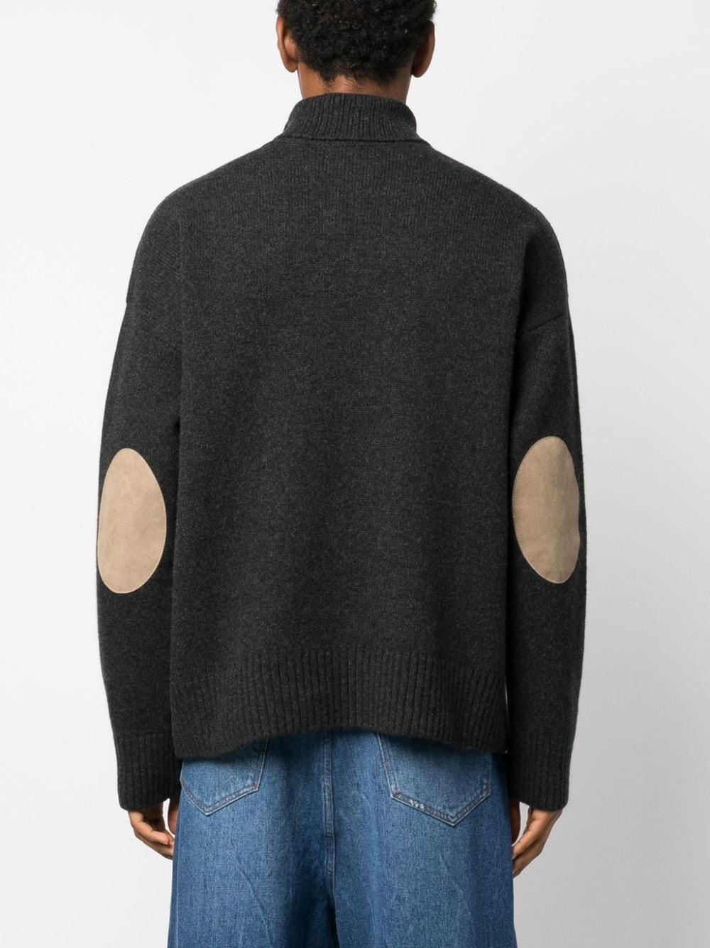 elbow-patches roll-neck jumper - 4