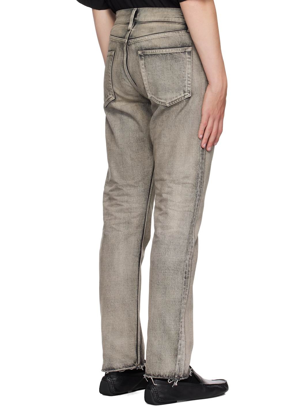 Gray Classic 5 Pocket Jeans - 3