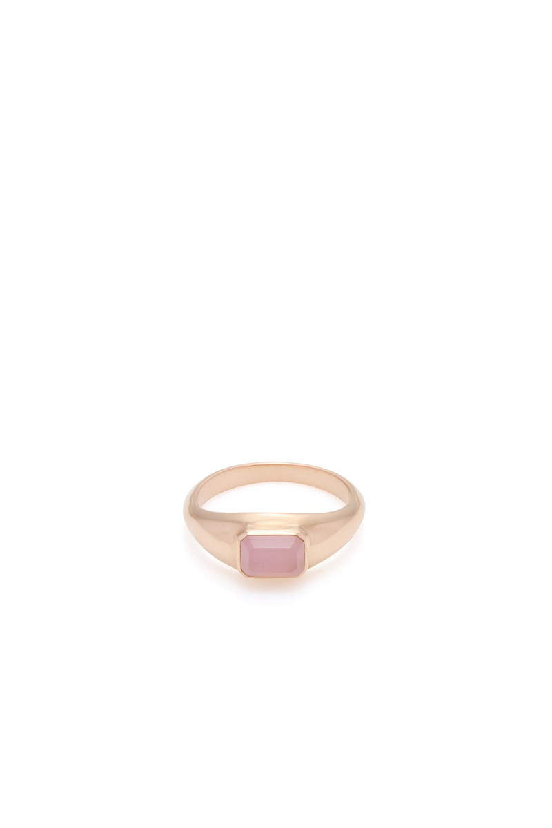 GABRIELA HEARST Small Ring in 18k Gold & Rose Quartz Stone outlook