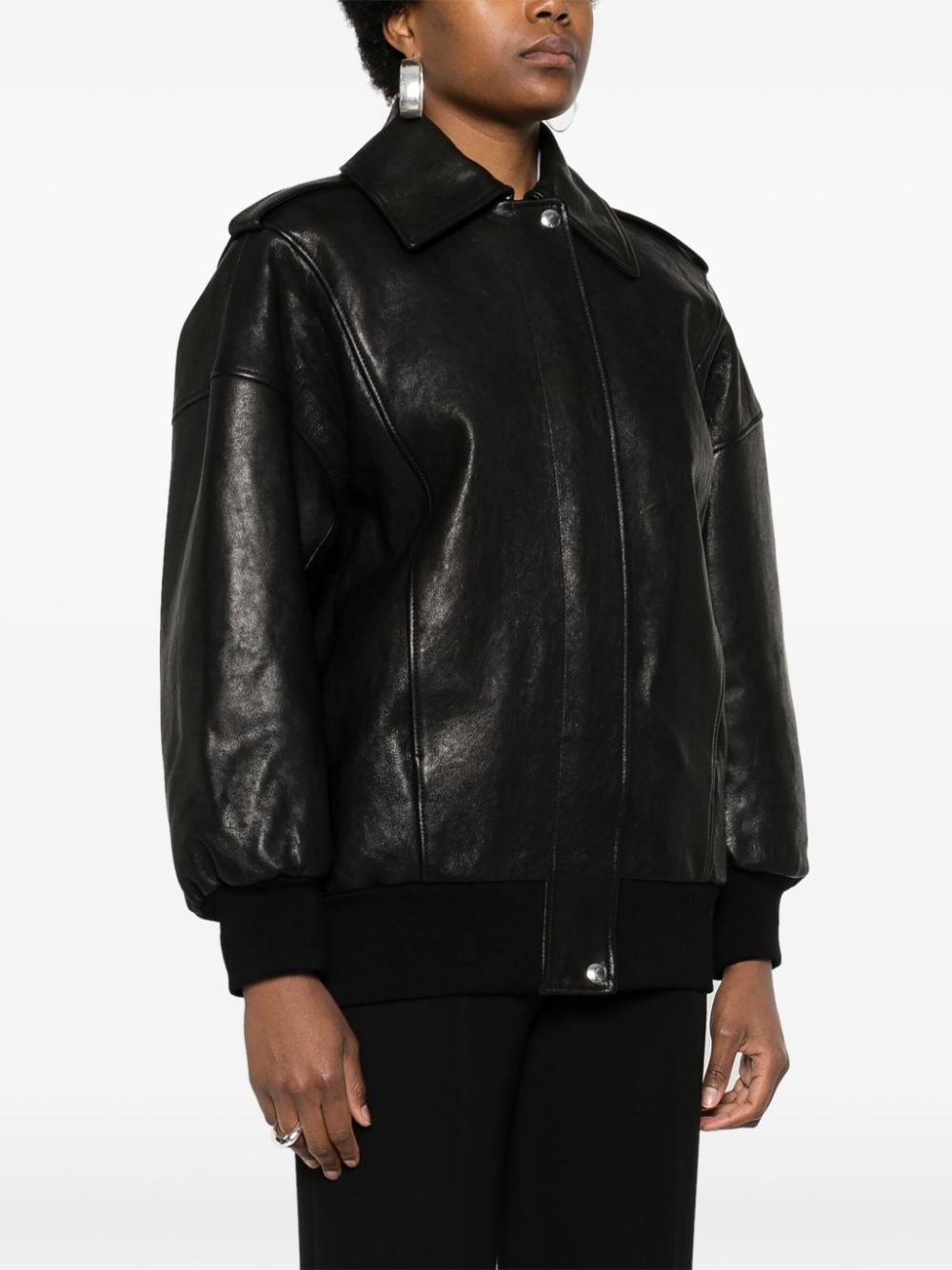 leather bomber jacket - 3