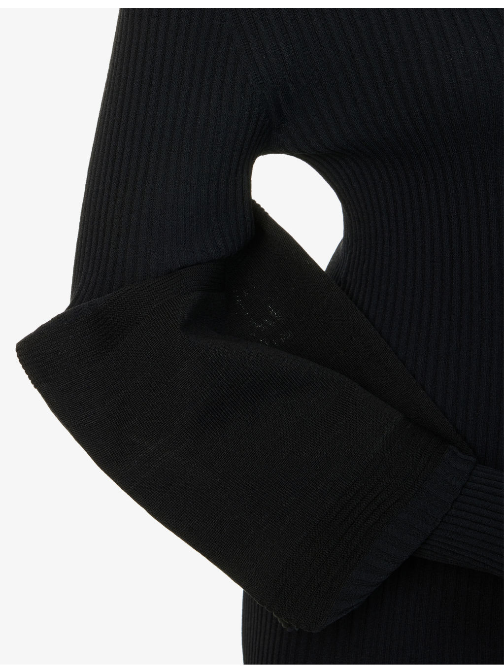 Thin And Thick Funnel-Neck Knitted Maxi Dress - 6
