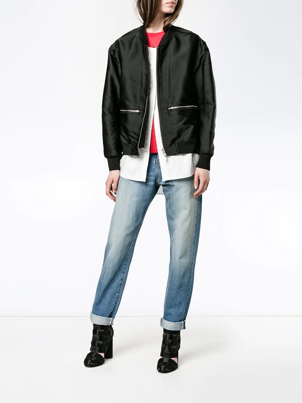 layered bomber jacket - 2
