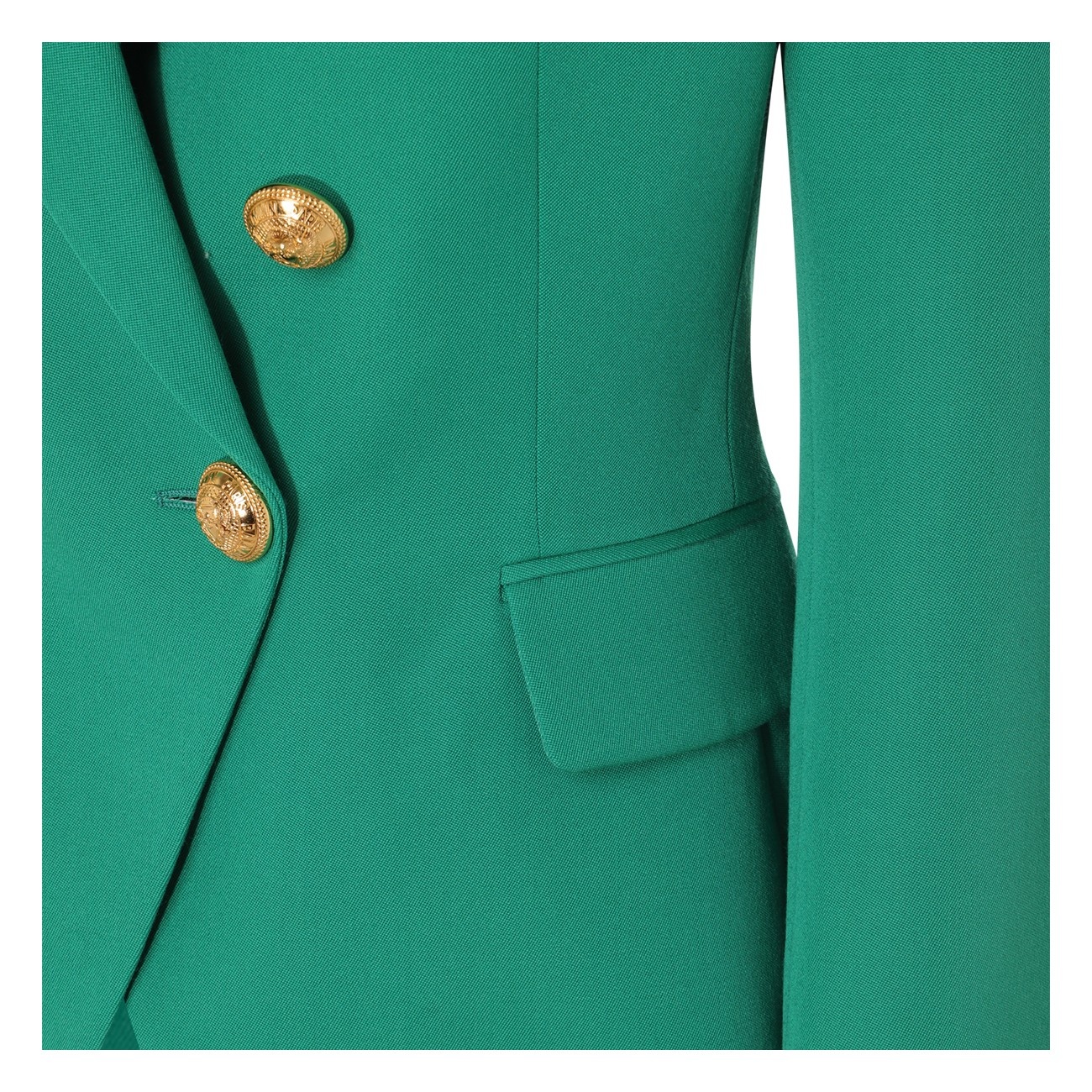 green wool blazer - 4