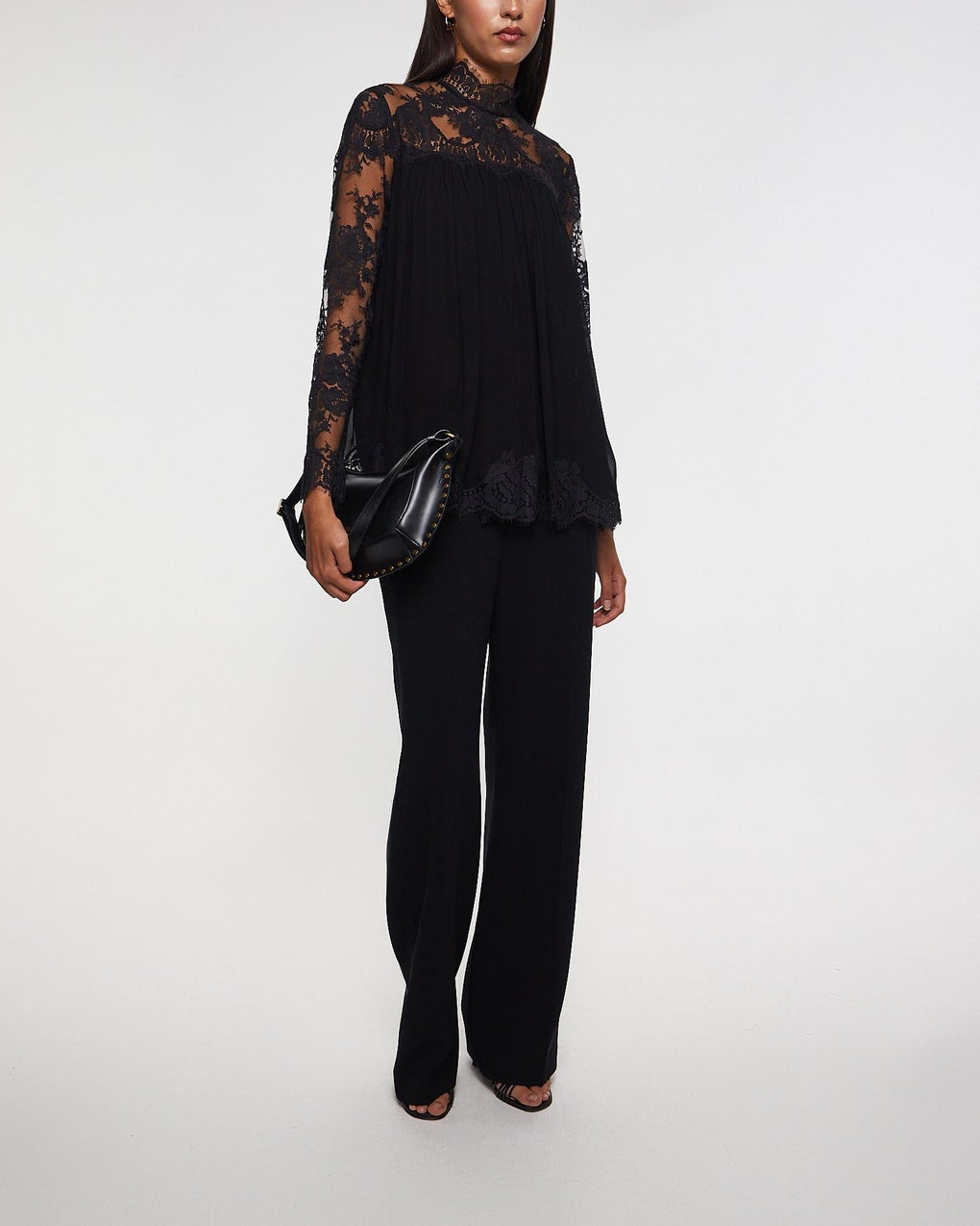 Hypnotic Lace Yoke Top Black - 3