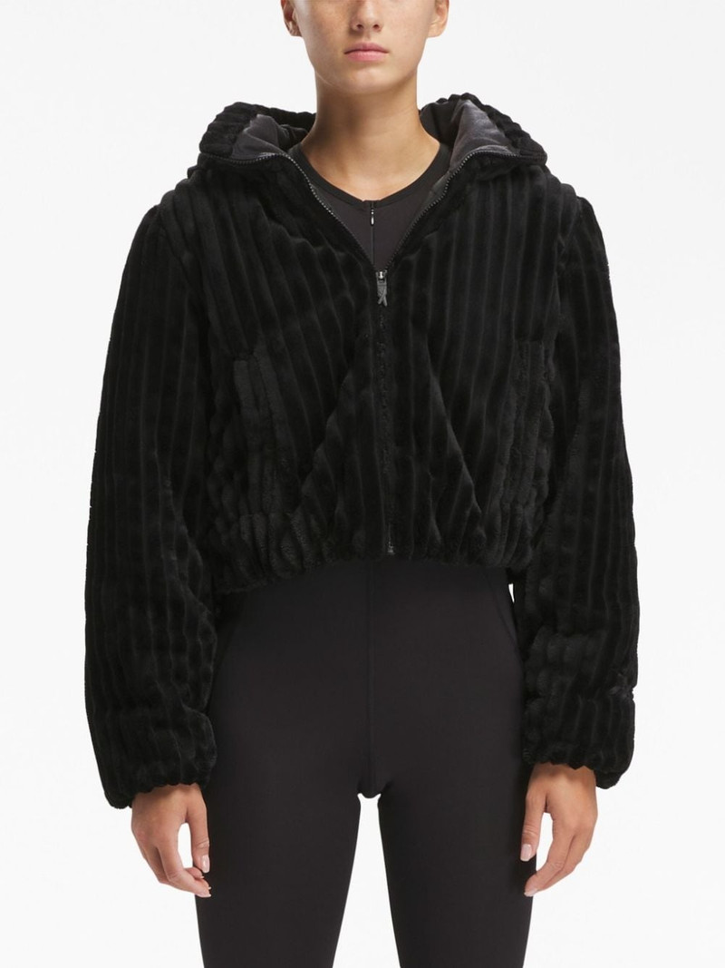 Reebok ribbed-fleece puffer jacket outlook