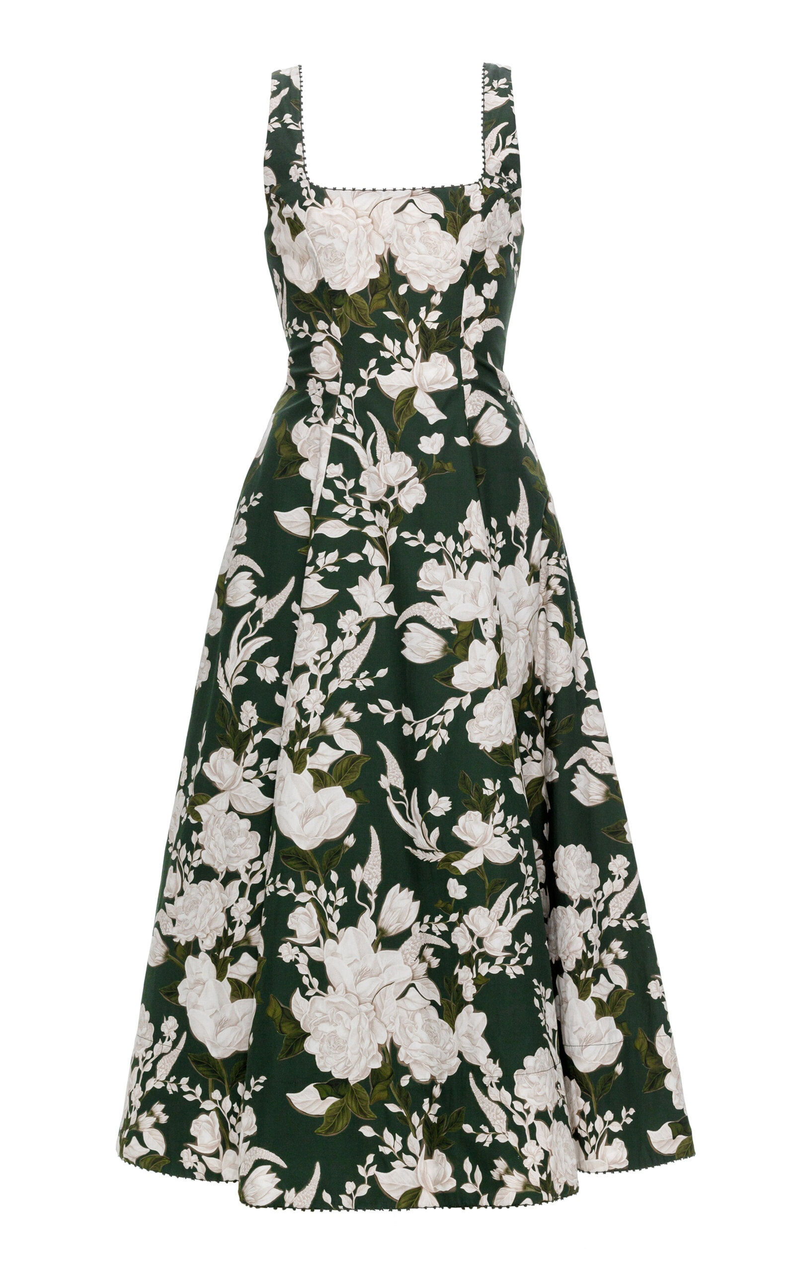 Pistilo Gardenia Printed Cotton Midi Dress black/white - 1