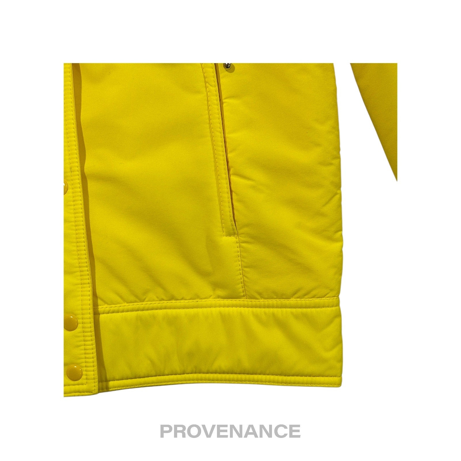 Moncler Logo Light Ski Jacket Coat - Yellow L Hood - 14
