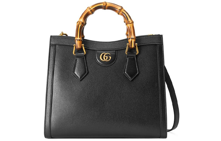 (WMNS) Gucci Leather Diana Bamboo Knot Single-Shoulder Bag Small Black 660195-17QDT-1175 - 6