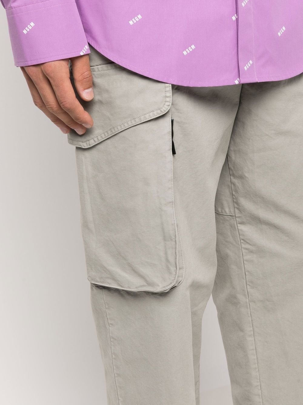 straight-leg cargo trousers - 5