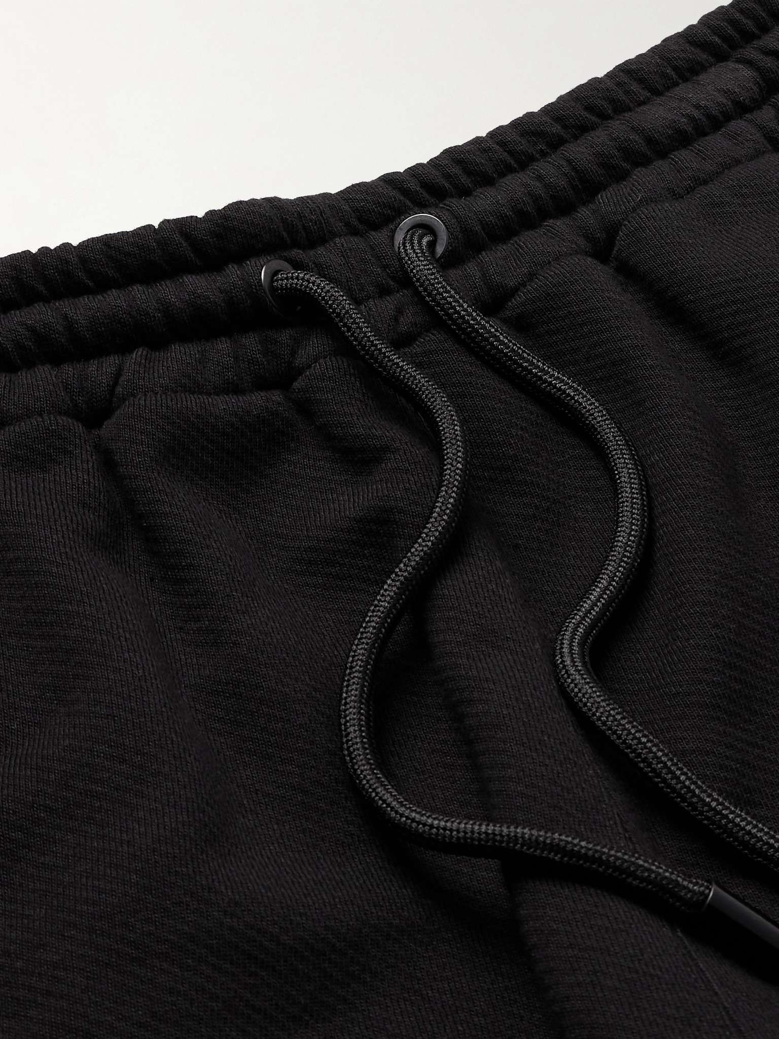 Straight-Leg Logo-Print Embroidered Cotton-Jersey Drawstring Shorts - 3