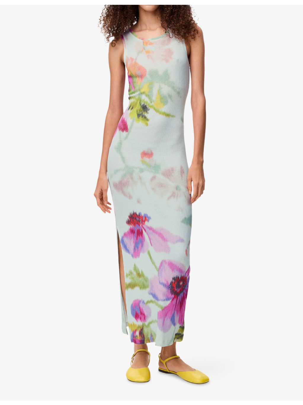 Blurred Floral-Print Sleeveless Silk-Blend Maxi Dress - 2