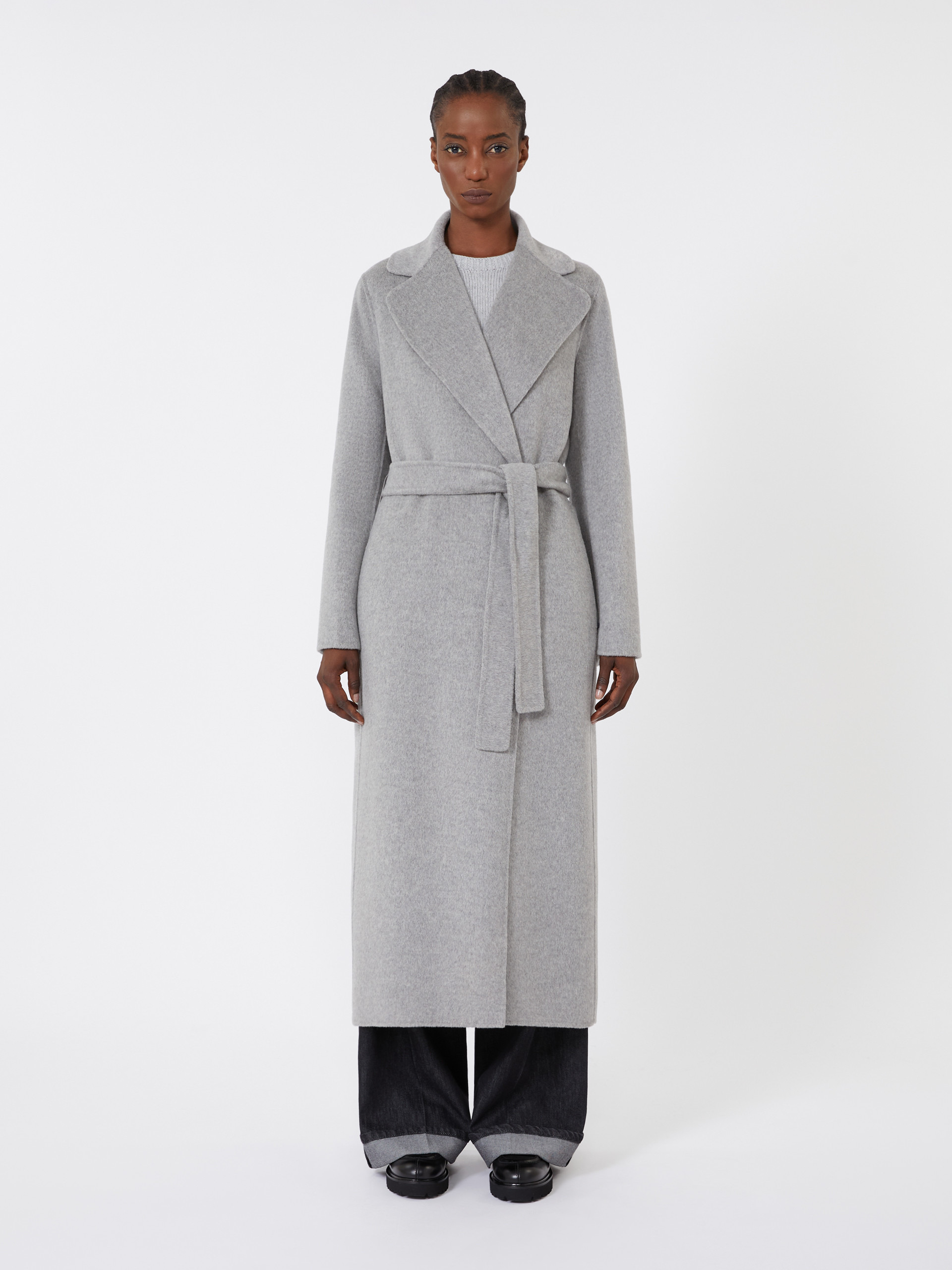 PAOLA Wool and cashmere coat with belt - 3