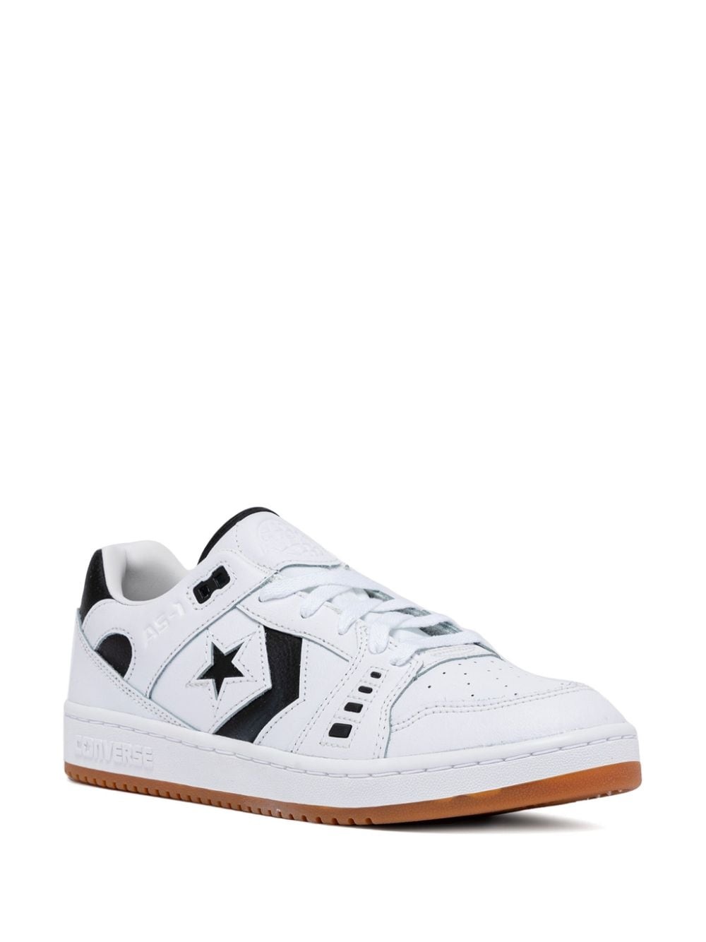 panelled design lace-up sneakers - 2