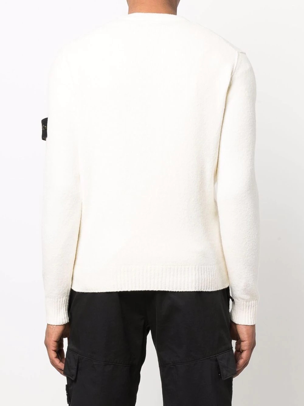 logo-patch knitted jumper - 4