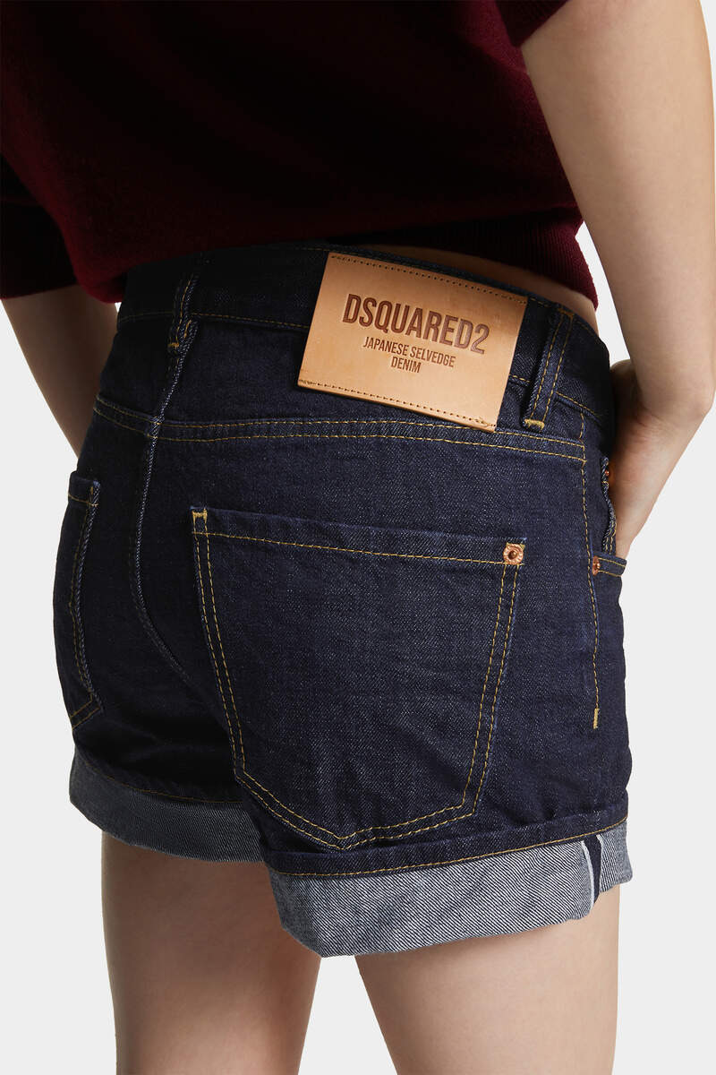 DARK CIMOSA DENIM SHORTS - 5