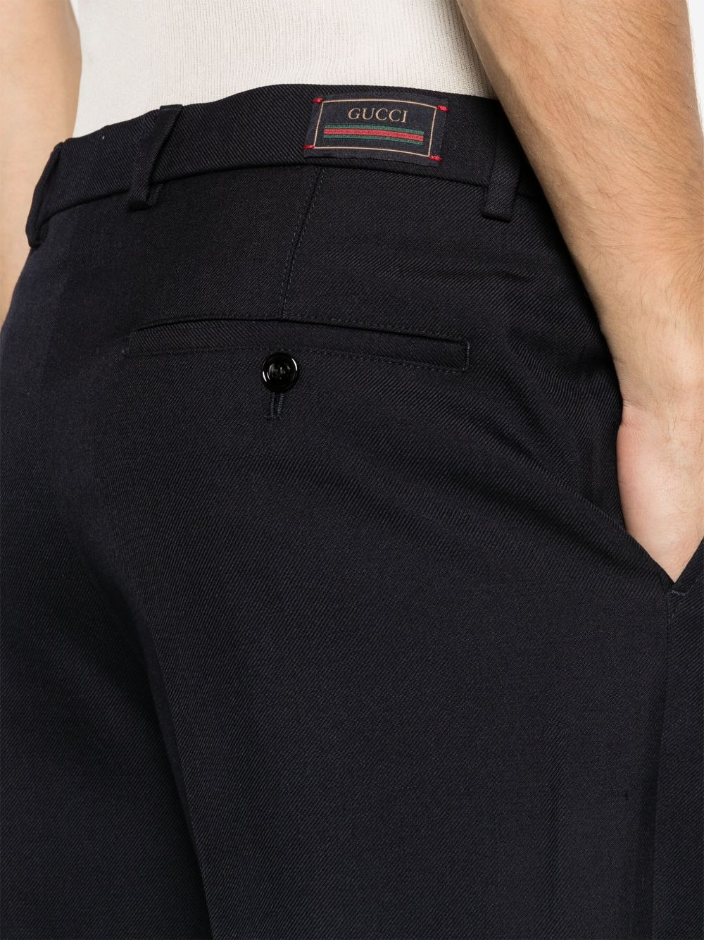 straight-leg wool trousers - 5
