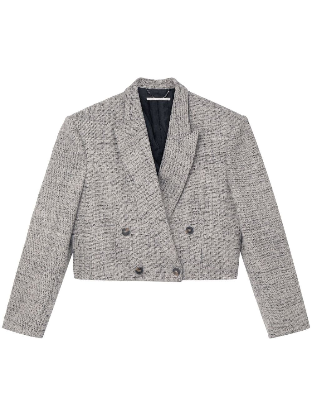 cropped double-breasted blazer - 1