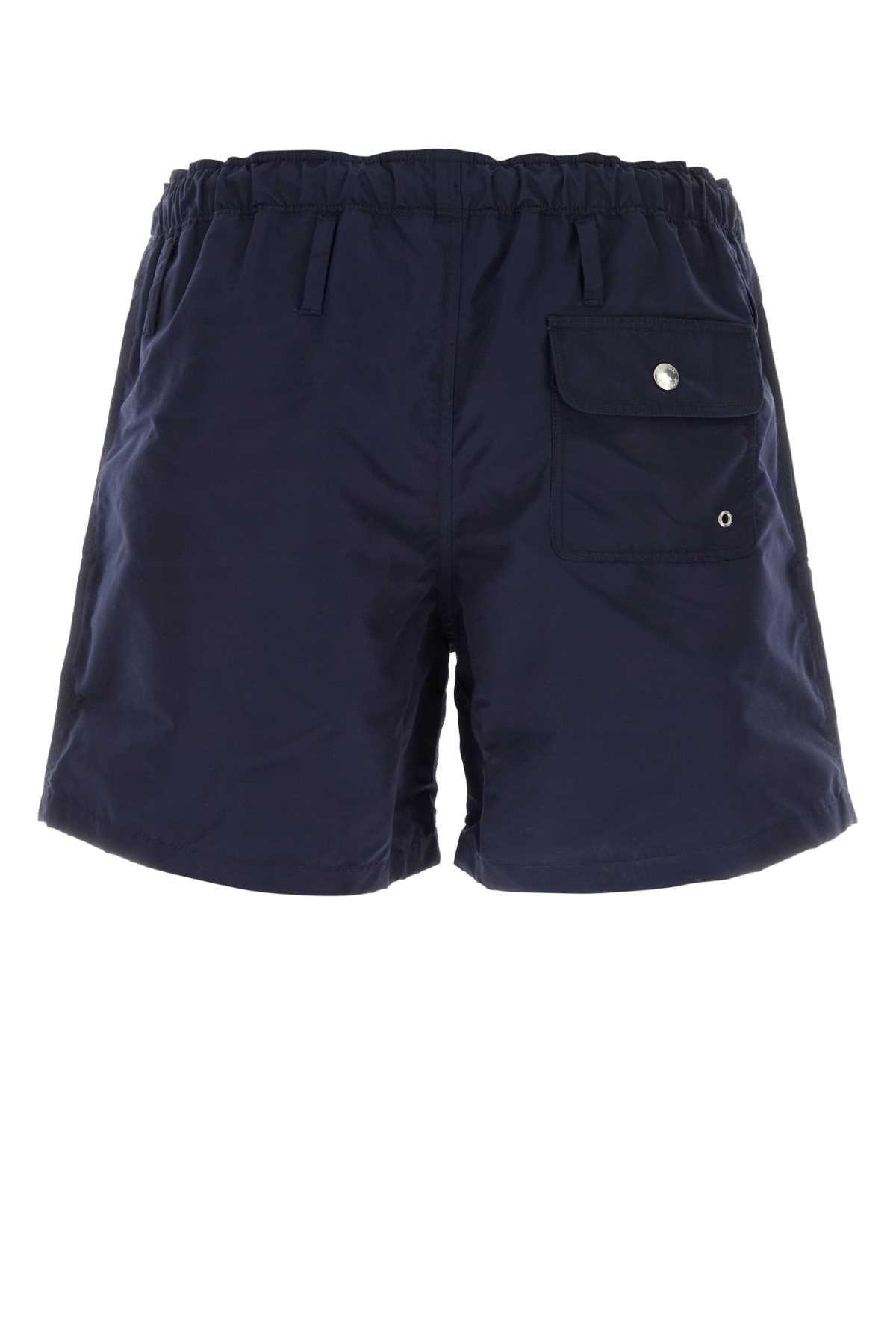 Prada Men Navy Blue Nylon Swimming Shorts - 2