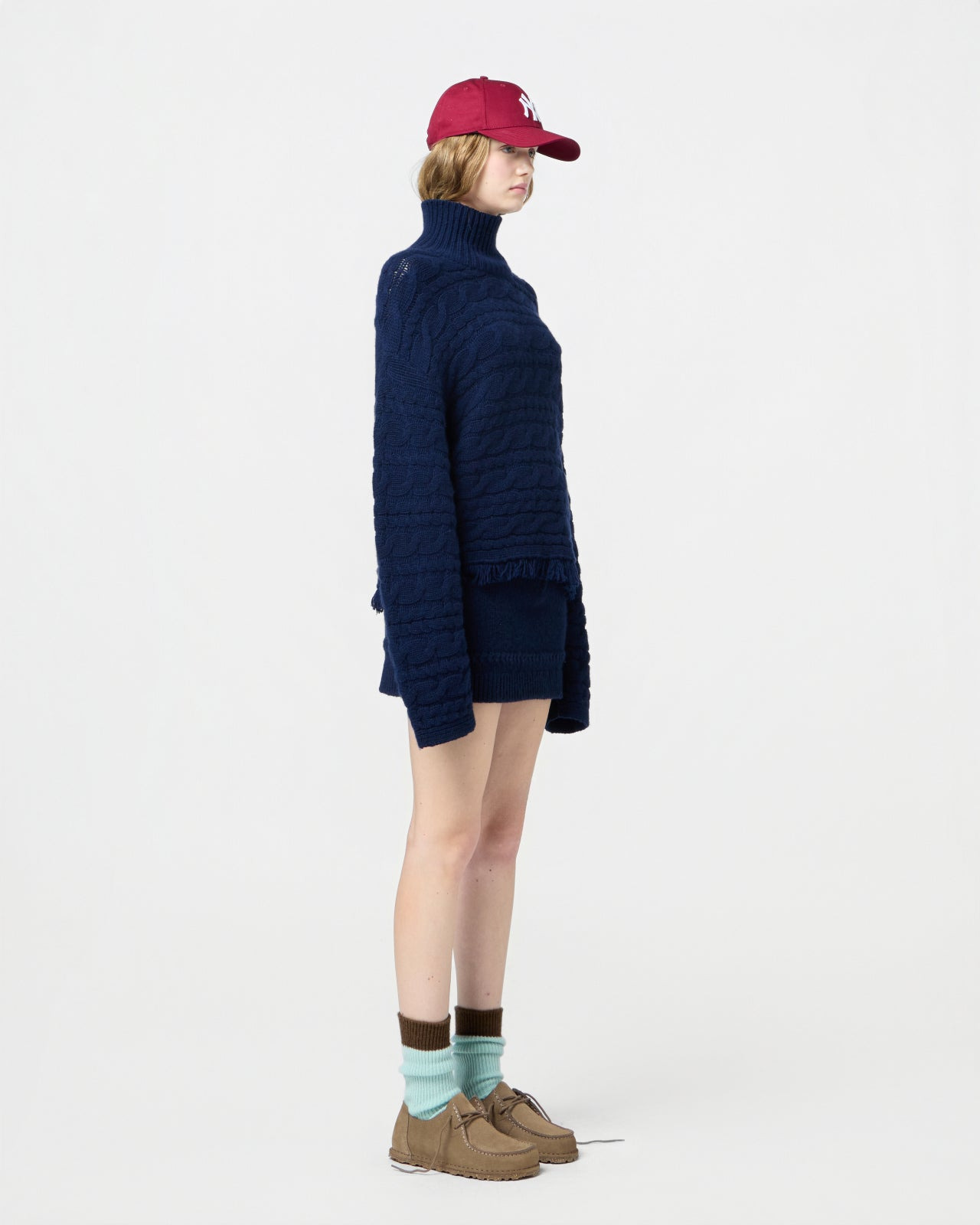 Cropped Cable Turtleneck - 5