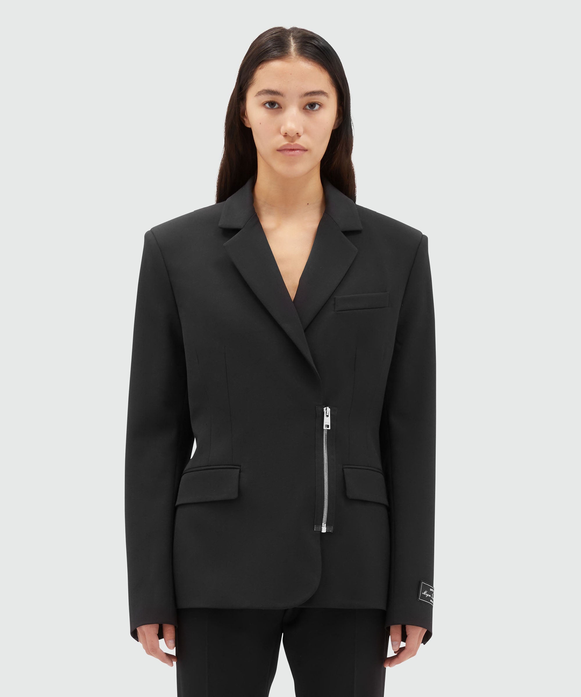 Blended wool jacket with zipper closure - 2