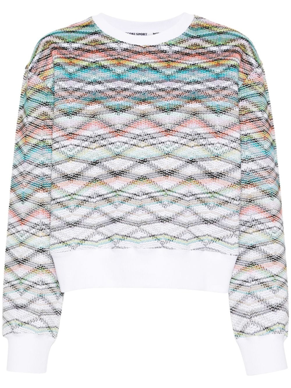 zigzag-woven sweatshirt - 1